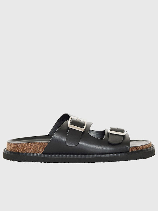 Women's Flat Sandals in Black Color