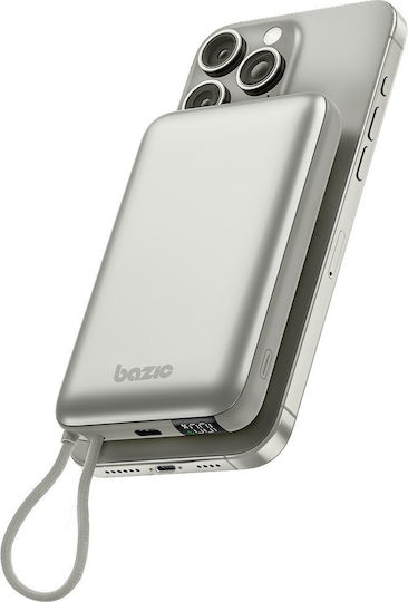 Energea Bazic Fusion Mag MagSafe Power Bank 10000mAh 15W with USB-C Power Delivery / PPS Grey