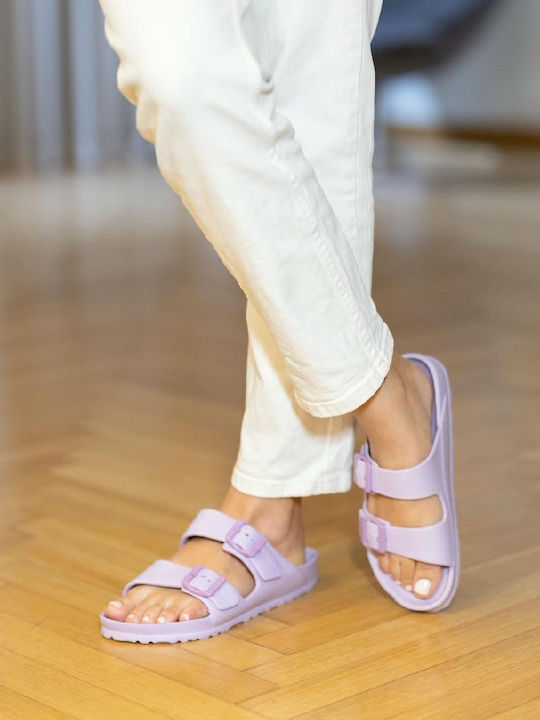 Women's Flat Sandals Anatomic in Purple Color