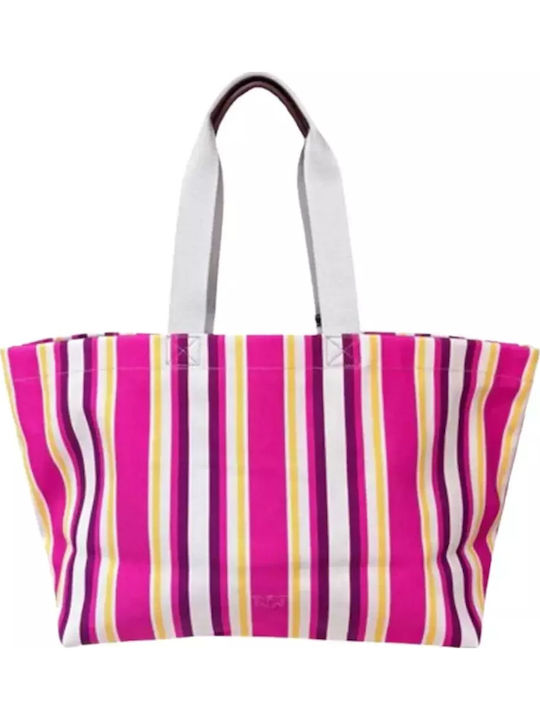 Pinko Fabric Beach Bag White