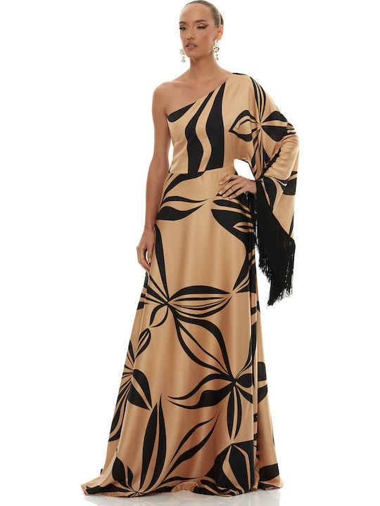 Summer Maxi Dress for Wedding / Baptism Gold