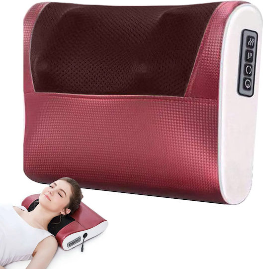 Verk Group Μαξιλάρι Μασάζ Shiatsu για τον Αυχένα, το Κεφάλι, την Πλάτη, τα Πόδια & το Σώμα με Υπέρυθρη Θερμότητα Καφέ