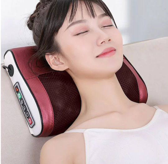 Verk Group Μαξιλάρι Μασάζ Shiatsu για τον Αυχένα, το Κεφάλι, την Πλάτη, τα Πόδια & το Σώμα με Υπέρυθρη Θερμότητα Καφέ