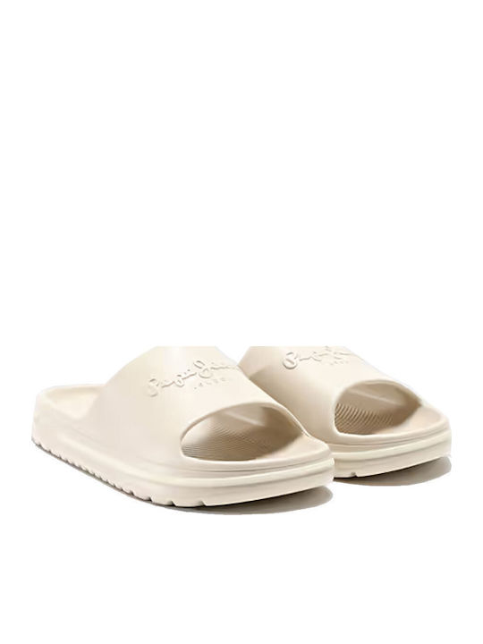 Men's Beige Slides