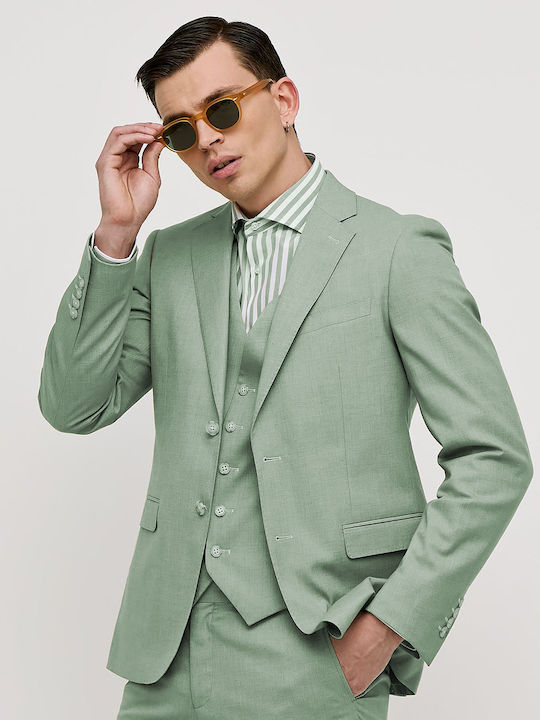 Men's Summer Suit Slim Fit Green