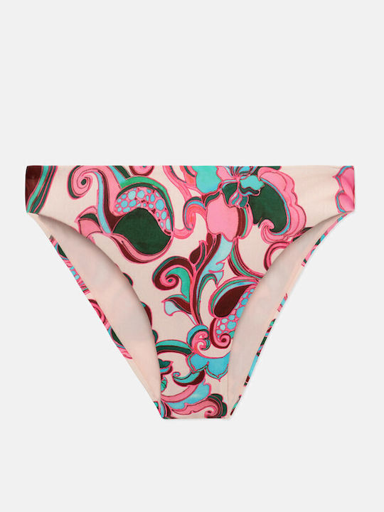 Rio Basic Bikini Slip Roz/Verde
