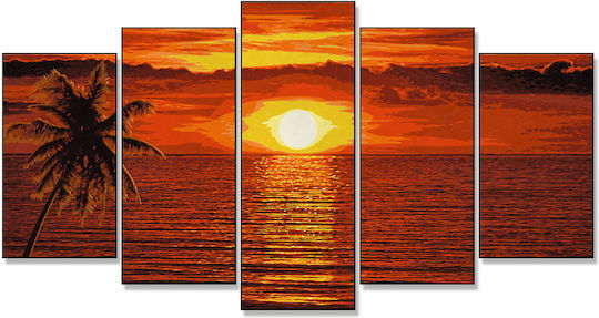 Schipper Paint By Numbers Colouring Set Caribbean Sunset 5 Paintings