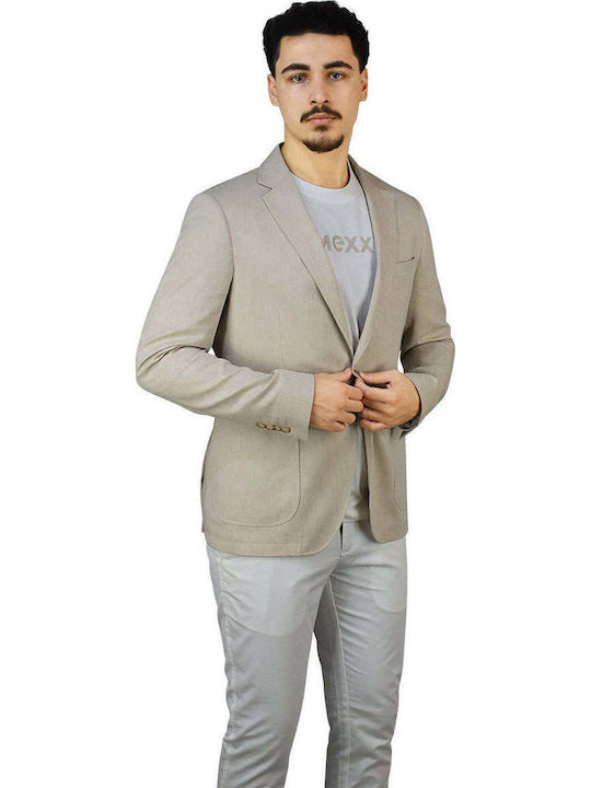 Men's Suit Jacket Slim Fit Beige
