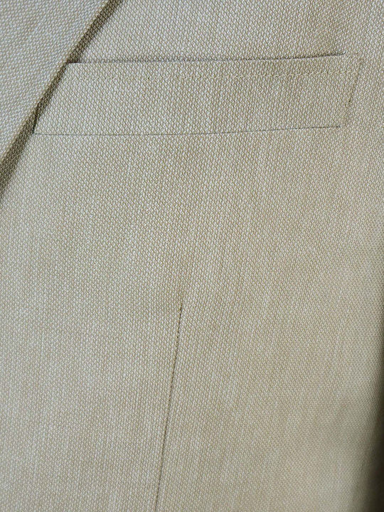 Men's Suit Jacket Slim Fit Beige