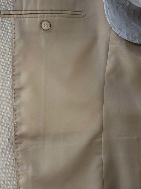 Men's Suit Jacket Slim Fit Beige