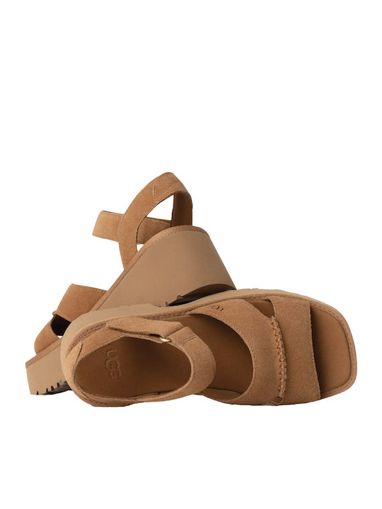 New Heights Leather Sandals Tabac Brown