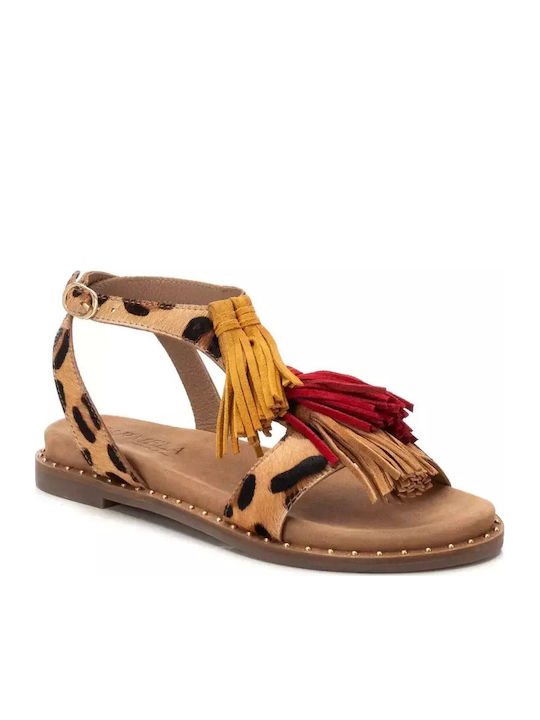 Carmela Leather Women's Flat Sandals