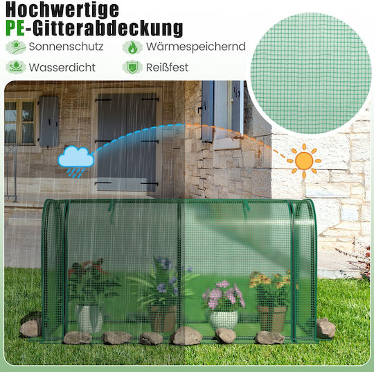 Costway GT4291GN Greenhouse Tunnel with Metal Frame 1.18x0.55x0.6m