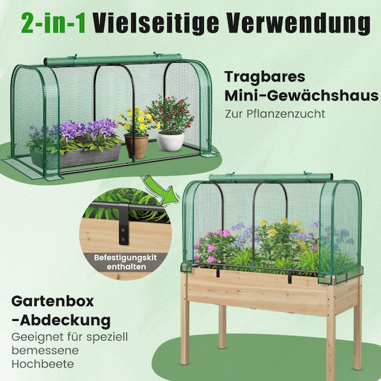 Costway GT4291GN Greenhouse Tunnel with Metal Frame 1.18x0.55x0.6m