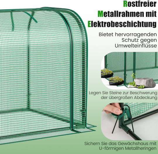Costway GT4291GN Greenhouse Tunnel with Metal Frame 1.18x0.55x0.6m