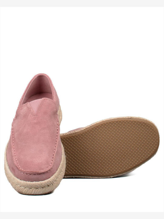 Alonso Loafer Rope Stoff Herren Espadrilles in Rosa Farbe