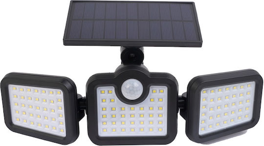 Lightex Στεγανός Ηλιακός Προβολέας LED 5W Φυσικό Λευκό 4000K με Αισθητήρα Κίνησης IP44