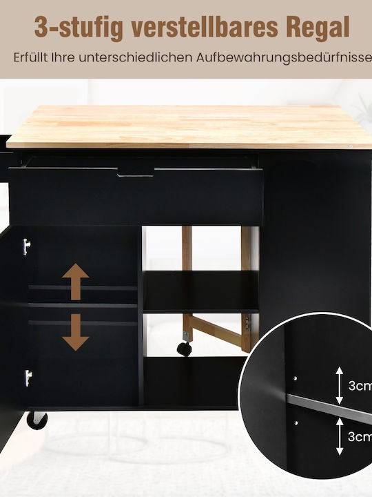 Boden Küchenschrank Schwarz 124x76x92cm
