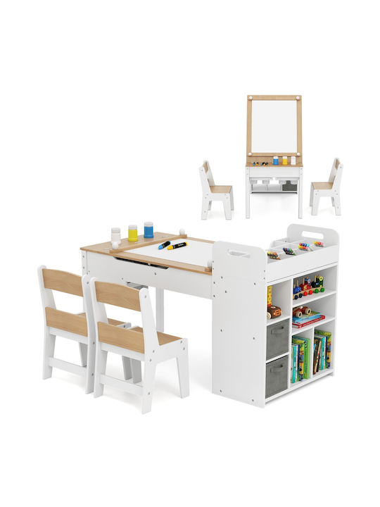 Kids Table and Chairs Set for Painting Costway