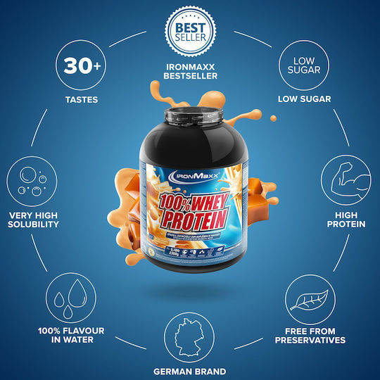 IronMaxx 100% Whey Protein Whey with Flavor Salted Caramel 2.35kg
