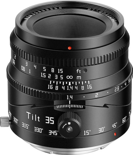 TTArtisan Crop Camera Lens 35mm f/1.4 Tilt Tilt-Shift Black
