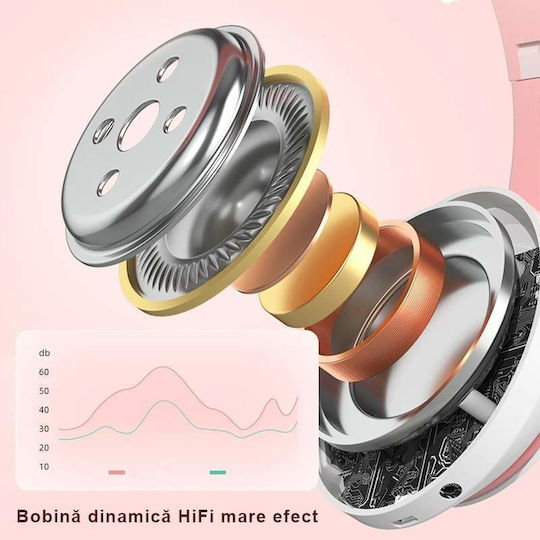 Ασύρματα Bluetooth Παιδικά Over Ear Ακουστικά με 8 ώρες Λειτουργίας Τιρκουάζ