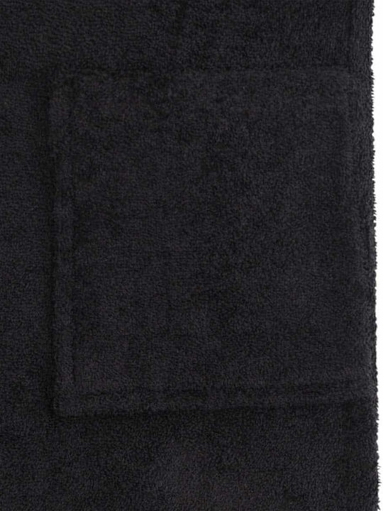 Kapuzenbademantel Schwarz