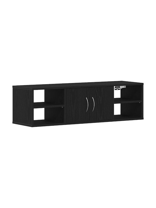 Regal Wand Black Oak 140x41x75cm