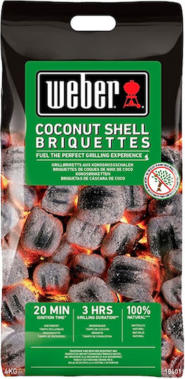 Weber Μπρικέτες Coconut Shell Συσκευασία 4kg
