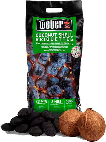 Weber Μπρικέτες Coconut Shell Συσκευασία 4kg