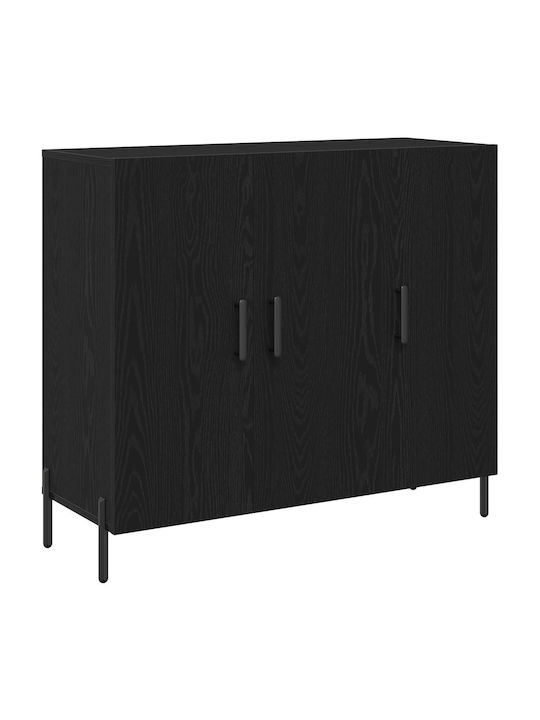 Μπουφές Ξύλινος Μαύρης Δρυς 90x34x80cm