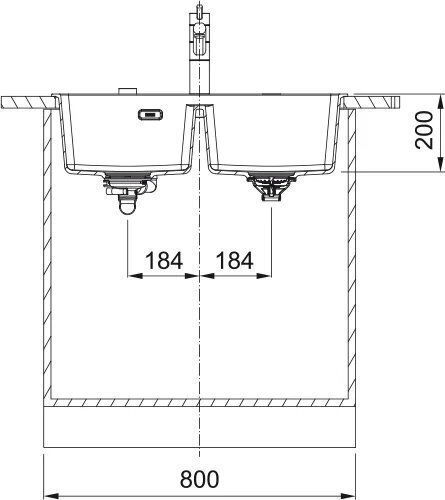 Franke Centro 620-34-34 Ftl 3149000482 Drop-In Мивка от Синтетичен Гранит Ш76xД50см Кафяв