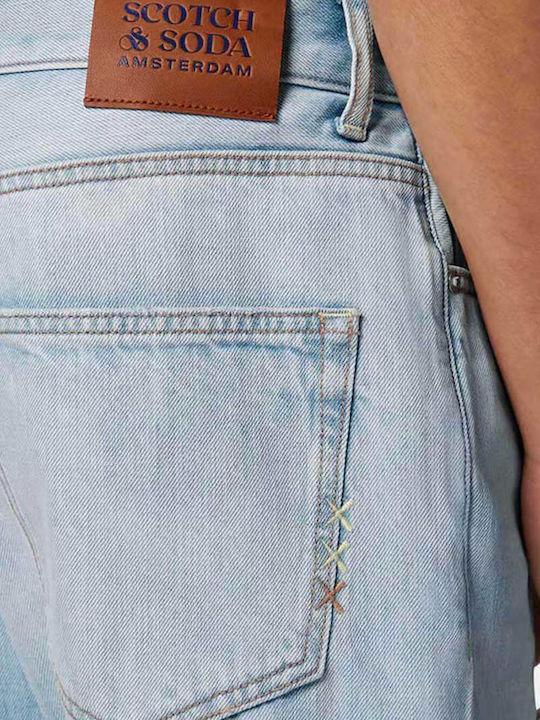 Dean Men's Jeans Pants with Loose Tapered Fit Blue
