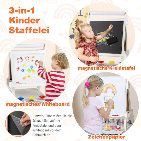 Costway Kids Floor Magnetic Board / Blackboard 38x38x101.5cm