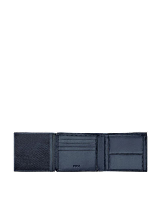 Boss Leather Men's Wallet Classic Blue