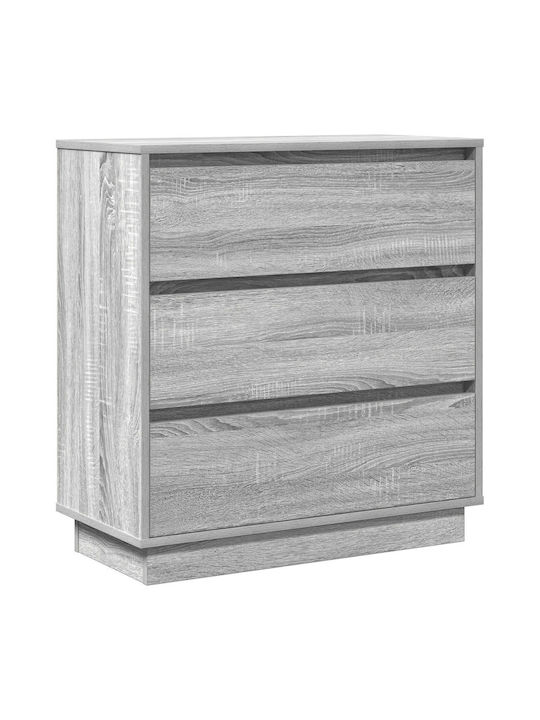 Wooden Chest of Drawers Γκρι Σονομα 71x34.5x75cm