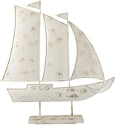 Zen Collection Vintage Metallic Miniature Ship 52.5x8x56cm