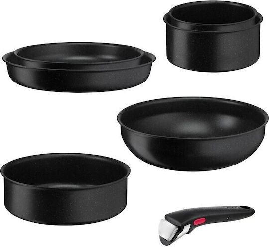 Tefal Ingenio Ultimate Σετ Μαγειρικά Σκεύη από Αλουμίνιο Black 5τμχ Tefal Ingenio Ultimate Σετ Μαγειρικά Σκεύη από Αλουμίνιο Black 5τμχ