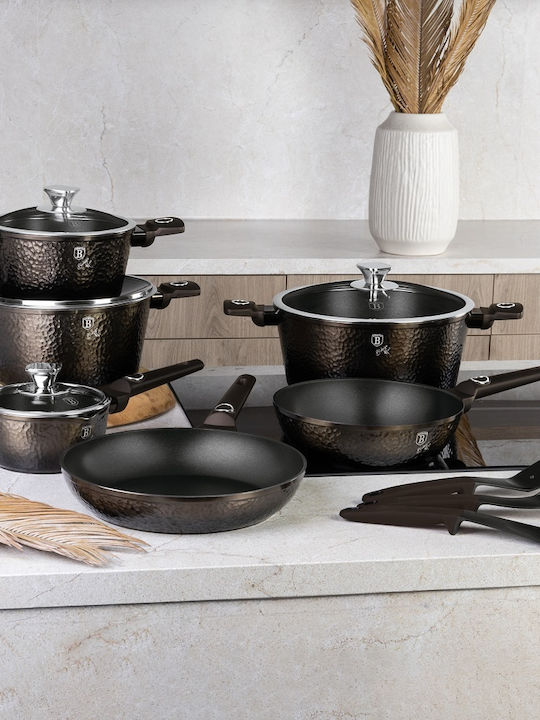 Berlinger Haus Primal Gloss Collection Aluminum Cookware Set Primal Gloss With Non-Stick Coating 6 Pieces