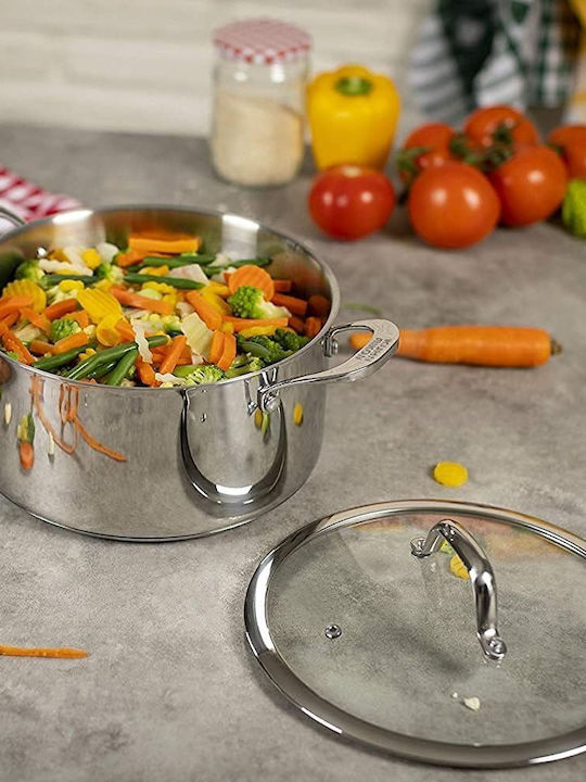 Kuhn Rikon Pots Set of Stainless Steel with Stone Coating 3pcs