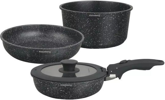 Klausberg Set De Vase De Gătit Din Aluminiu Negru 5 Piese