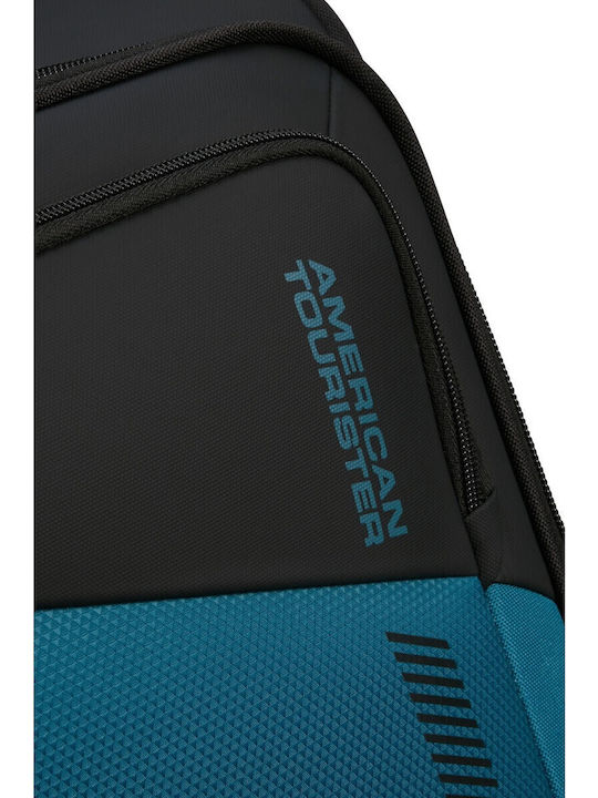 American Tourister Spinner Cabin Travel Suitcase Fabric Black - Blue with 4 Wheels Height 55cm 150910-2642