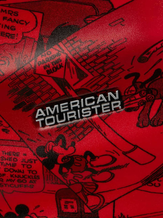 American Tourister Wavebreaker Παιδική Βαλίτσα Ταξιδίου Καμπίνας Σκληρή Mickey Red με 4 Ρόδες Ύψους 55εκ.