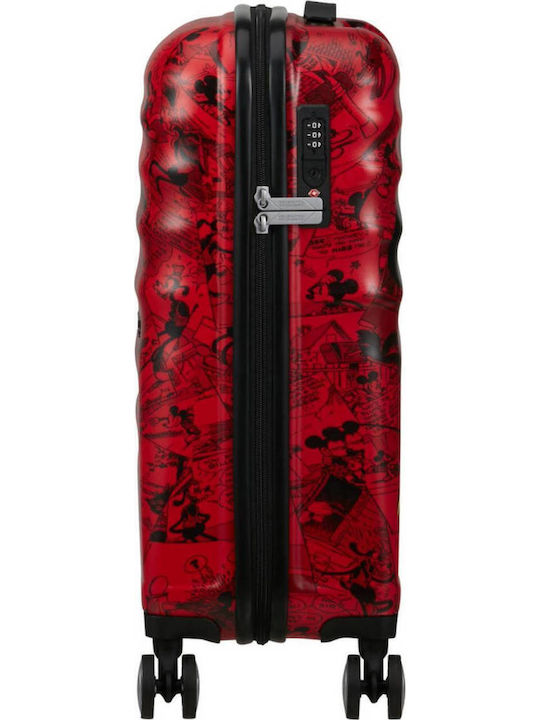 American Tourister Wavebreaker Παιδική Βαλίτσα Ταξιδίου Καμπίνας Σκληρή Mickey Red με 4 Ρόδες Ύψους 55εκ.