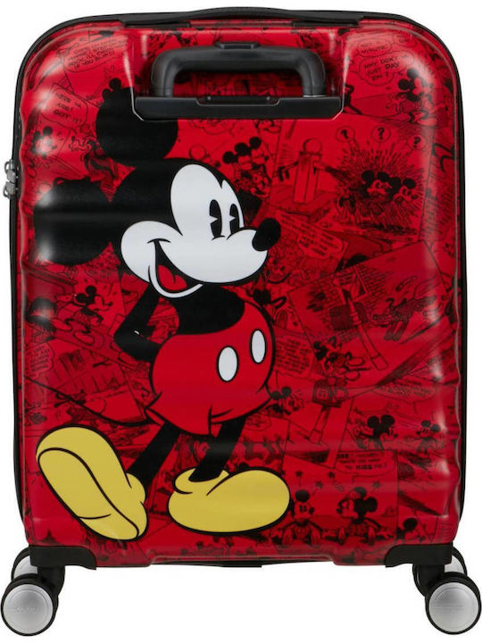 American Tourister Wavebreaker Παιδική Βαλίτσα Ταξιδίου Καμπίνας Σκληρή Mickey Red με 4 Ρόδες Ύψους 55εκ.