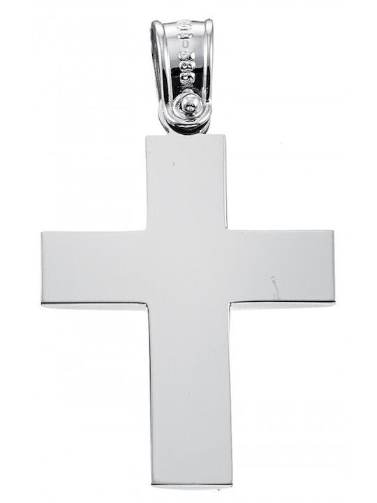 Atofio Kosmima White gold Σταυρός