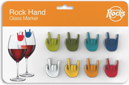Winkee Rock Hand Glass Marker Αξεσουάρ Πάρτυ Σετ 8τμχ 17712
