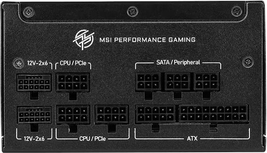 MSI A850GS 850W Μαύρο Τροφοδοτικό Υπολογιστή Full Modular 80 Plus Gold