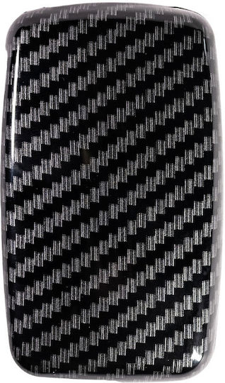 Carcasă de Protecție Cheie Premium Compatibilă cu Cheia Rabatabilă Volkswagen Polo Golf Passat Beetle Caddy Transporter T5 Tiguan Jetta 3 Butoane Aspect Carbon Luvlu