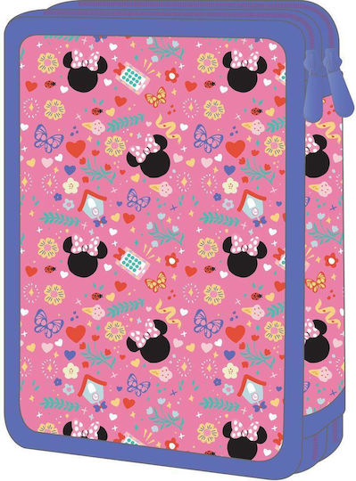 Double Filled Pencil Case 15x5x21 Minnie Besties Forever
